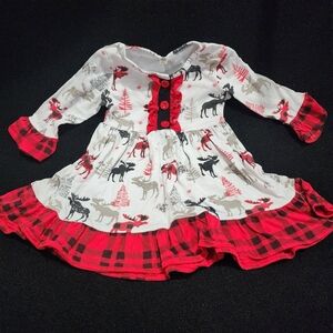 Christmas Toddler Moose Dress